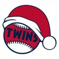 Minnesota Twins Baseball Christmas hat logo Print Decal