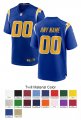 Los Angeles Chargers Custom Letter and Number Kits For Royal Jersey Material Twill