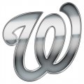 Washington Nationals Silver Logo Iron On Transfer