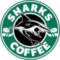 San Jose Sharks Starbucks Coffee Logo Iron On Transfer