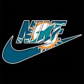 Miami Dolphins Nike logo Iron On Transfer