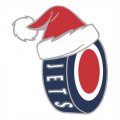 Winnipeg Jets Hockey ball Christmas hat logo Print Decal