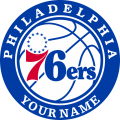 Philadelphia 76ers Customized Logo Print Decal