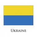 Ukraine flag logo Iron On Transfer