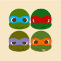 Ninja Turtle Logo 02 Print Decal