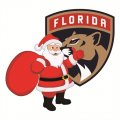 Florida Panthers Santa Claus Logo Print Decal