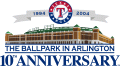 Texas Rangers 2004 Stadium Logo Print Decal