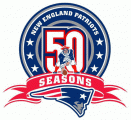 New England Patriots 2009 Anniversary Logo Iron On Transfer
