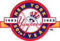New York Yankees 1952 Anniversary Logo Iron On Transfer