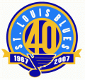St. Louis Blues 2005 06 Anniversary Logo Iron On Transfer