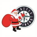 Seattle Mariners Santa Claus Logo Iron On Transfer