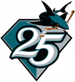 San Jose Sharks 2015 16 Anniversary Logo 02 Iron On Transfer