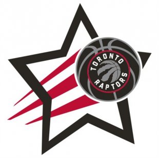 Toronto Raptors Basketball Goal Star logo Iron On Transfer