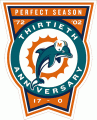 Miami Dolphins 2002 Anniversary Logo Iron On Transfer