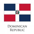 Dominican Republic flag logo Iron On Transfer