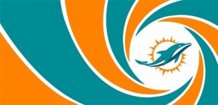 007 Miami Dolphins logo Iron On Transfer