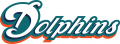 Miami Dolphins 2009-2012 Wordmark Logo Print Decal