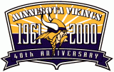 Minnesota Vikings 2000 Anniversary Logo Iron On Transfer
