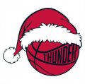 Chicago Bulls Basketball Christmas hat logo Print Decal