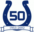 Indianapolis Colts 2002 Anniversary Logo Iron On Transfer