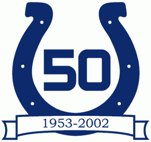 Indianapolis Colts 2002 Anniversary Logo Iron On Transfer