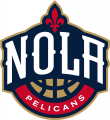 New Orleans Pelicans 2013-2014 Pres Secondary Logo Print Decal