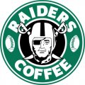 Oakland Raiders starbucks coffee logo Print Decal