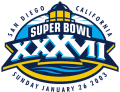 Super Bowl XXXVII Logo Iron On Transfer