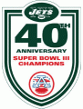 New York Jets 2008 Anniversary Logo Iron On Transfer