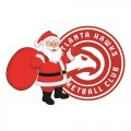 Atlanta Hawks Santa Claus Logo Print Decal