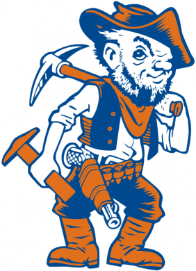 UTEP Miners 1991 Mascot Logo Print Decal