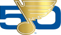 St. Louis Blues 2016 17 Anniversary Logo Iron On Transfer