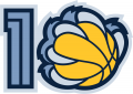 Memphis Grizzlies 2010-2011 Anniversary Logo 2 Print Decal