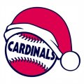 St. Louis Cardinals Baseball Christmas hat logo Print Decal