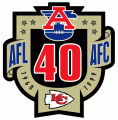 Kansas City Chiefs 1999 Anniversary Logo Iron On Transfer