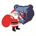 Memphis Grizzlies Santa Claus Logo Iron On Transfer