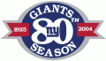 New York Giants 2004 Anniversary Logo Print Decal