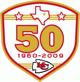 Kansas City Chiefs 2009 Anniversary Logo Print Decal