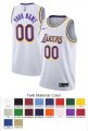 Los Angeles Lakers Custom Letter and Number Kits for Association Jersey Material Twill