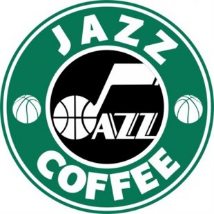 Utah Jazz Starbucks Coffee Logo Iron On Transfer