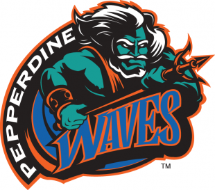 Pepperdine Waves 1998-2003 Primary Logo Iron On Transfer