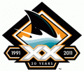 San Jose Sharks 2010 11 Anniversary Logo 05 Iron On Transfer