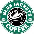 Columbus Blue Jackets Starbucks Coffee Logo Iron On Transfer