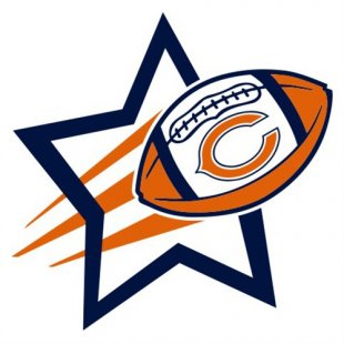 Chicago Bears Football Goal Star logo Iron On Transfer