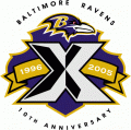 Baltimore Ravens 2015 Anniversary Logo 01 Iron On Transfer