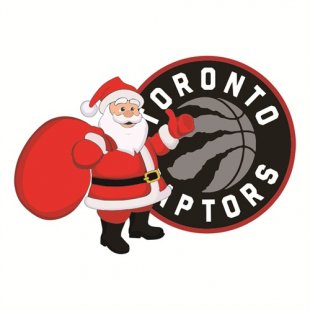 Toronto Raptors Santa Claus Logo Print Decal