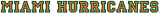 Miami Hurricanes 1940-1971 Wordmark Logo 01 Print Decal