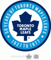 Toronto Maple Leafs 1976 77 Anniversary Logo 02 Iron On Transfer