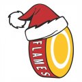 Calgary Flames Hockey ball Christmas hat logo Iron On Transfer