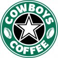Dallas Cowboys starbucks coffee logo Iron On Transfer